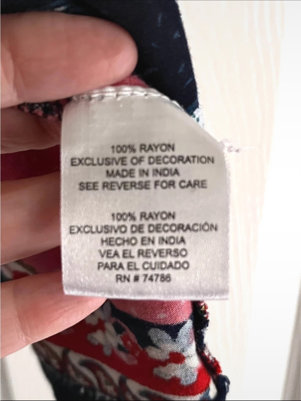 Bila Navy and Pink Paisley Lace-Trim Sleeveless Top - Picture 6 of 7